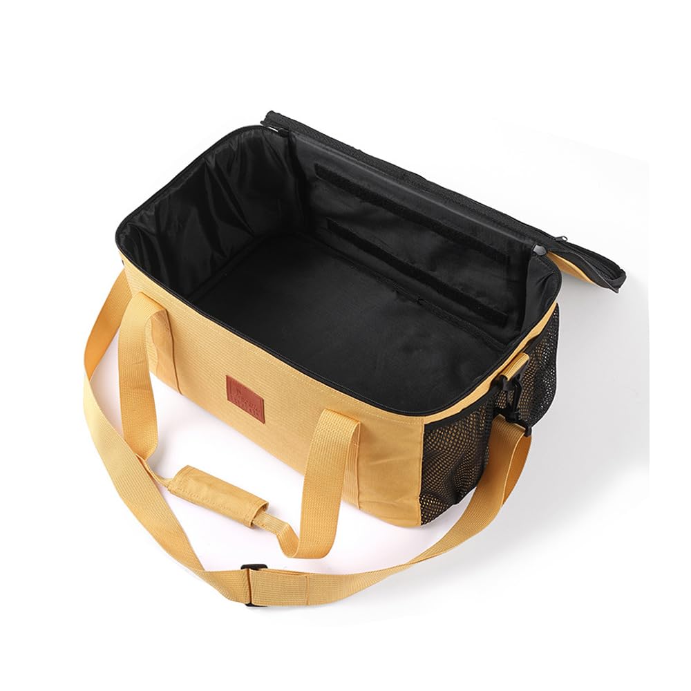 Jaugufiy Camping Cookware Storage Bag, Camping Cooking Utensils Organizer, Camping Storage Handbag, Barbecue Tool Storage Bag, Cookware Utensils Kit Travel Hanging Bag Outdoor Equipment Carry Bag