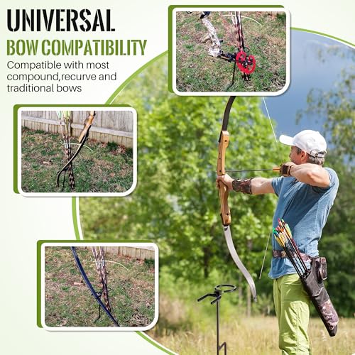 Portable Archer's Ground Stake with 360° Rotating Fork and Bowstring Wax – Variation 1