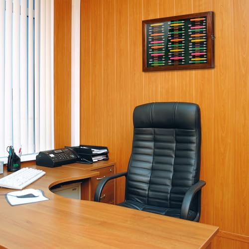 Golf Pencil Display Case with Wooden Frame for 51 Pencils - Wall Mount or Tabletop