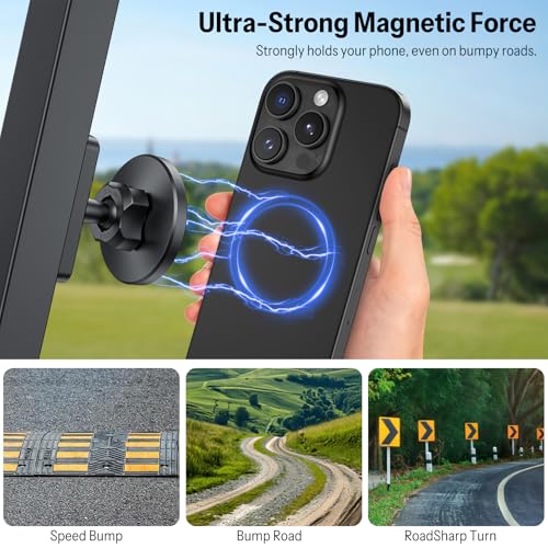 Magnetic Golf Cart Phone Holder with 360° Rotation for MagSafe iPhone 12-17