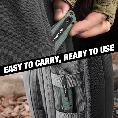 Folding Pocket Knife with 14C28N Steel & Crossbar Lock, EDC Outdoor Tool