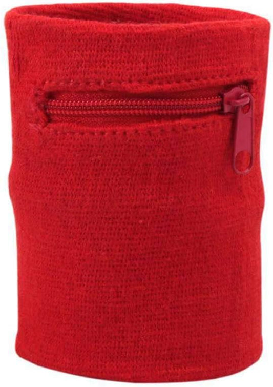 Zipper Wrist Pouch Sweatband Wallet - Securely Store Keys, ID, Cards & Cash
