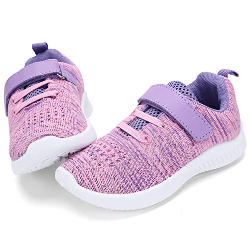 Toddler Boys Girls Running Sports Sneakers - Purple Pink, Size 10 - Nerteo