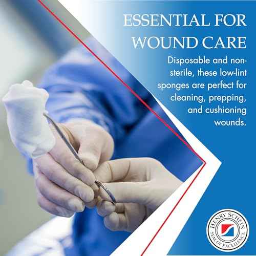 Essentials Non-Sterile Gauze Sponges ? 2" x 2", 4-Ply, Non-Woven Pads for Wound Care ? 200 Count Pack
