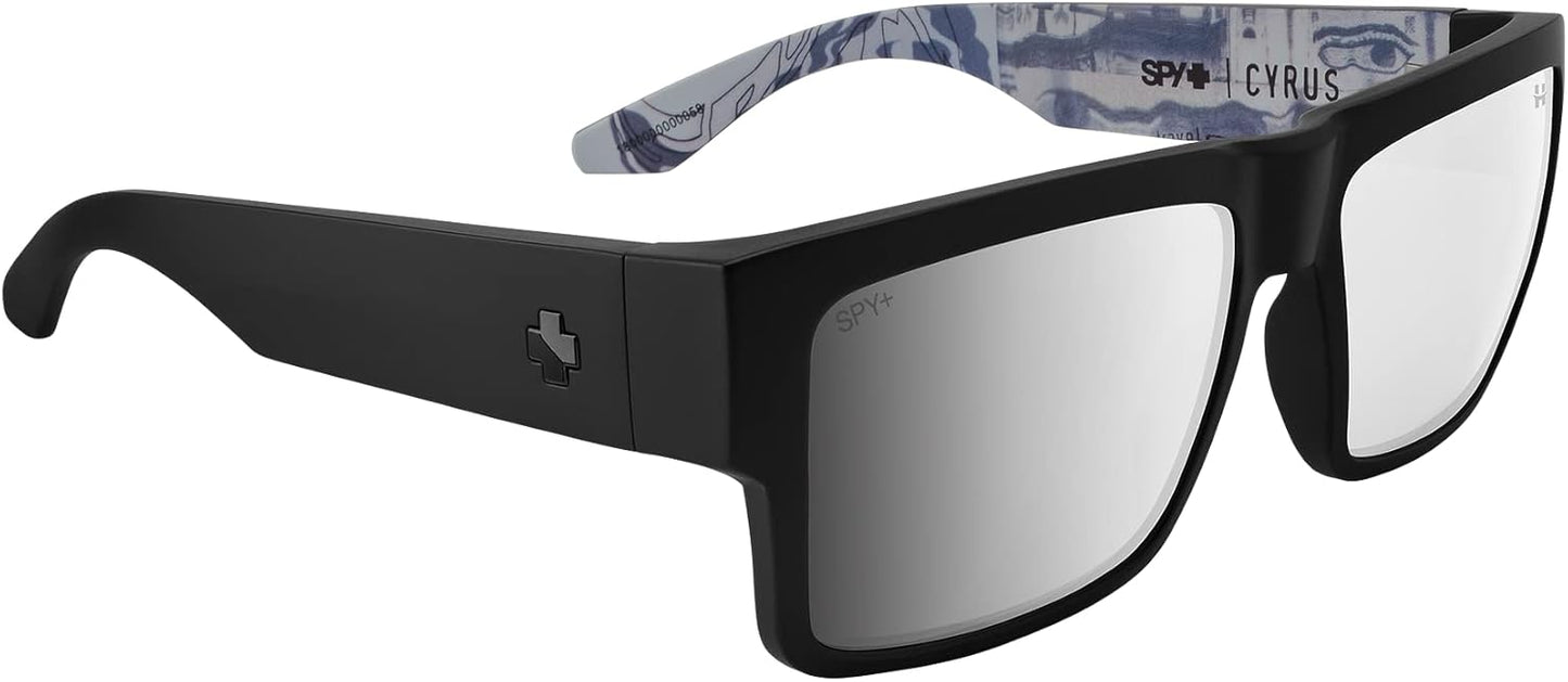 SPY Optic Cyrus, Square Sunglasses, Color and Contrast Enhancing Lenses