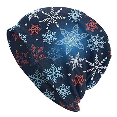 Merry Christmas Beanie Chemo Hat Cancer Headwear Knitted Hats Baggy Slouchy Scarf Cap for Adults Women Men