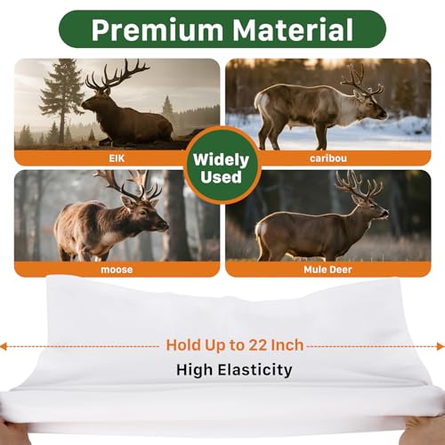 White Elk Game Bags Set with Reflective Strips - Hunting Meat Storage