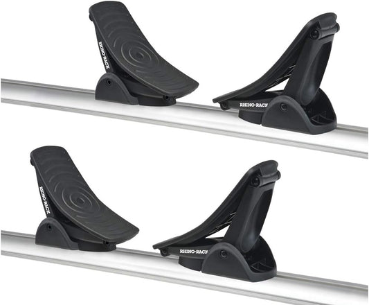 Rhino Rack Nautic 580 Series Kayak/Canoe Carrier, Includes 2 x Tie Down Straps and 2 x Rapid Straps w/Unique Buckle Protector