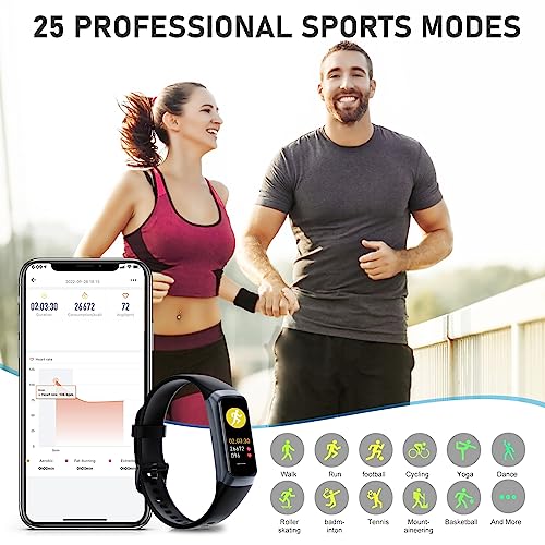 Moremore Black Fitness Tracker with Heart Rate, Blood Pressure & Sleep Monitoring