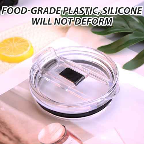 Replacement Lids Compatible With Reduce 50 oz 40 oz Tumbler, Spill Proof Splash Resistant Seamless Transparent Cup Lid Replacement for Reduce Tumbler Covers