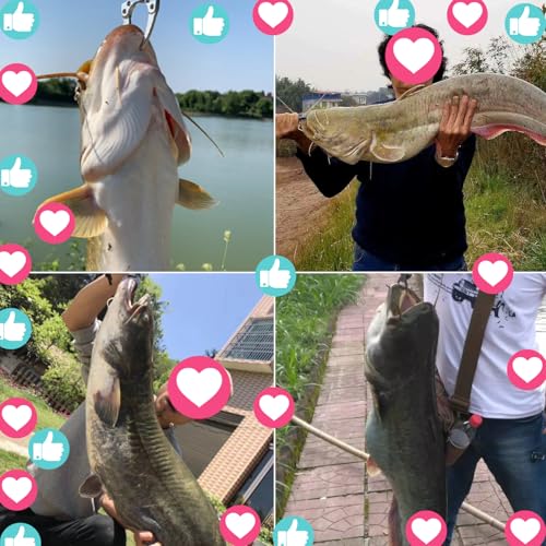 Fish-Shaped Catfish Float Rigs with Rattles - 6pcs, Bank & River Fishing