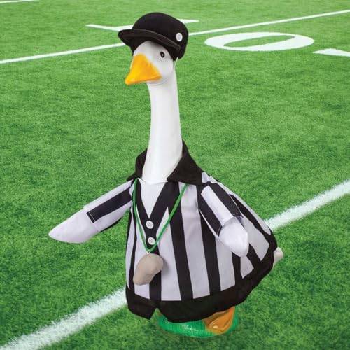 Referee Goose Costume 3-Piece Outfit - Striped Shirt Plush Hat Whistle - Variation of THIS listing