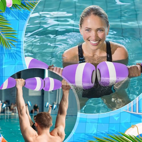 Water Aerobics Set with Foam Dumbbells and Neoprene Gloves for Pool Fitness