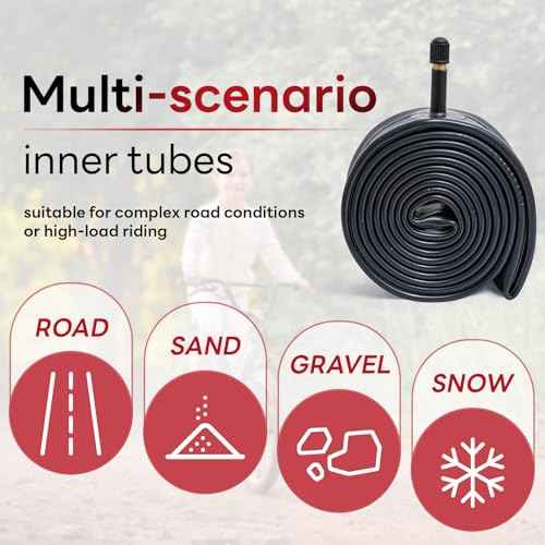 20x1.75/1.95/2.0/2.10/2.125 Inch Bike Tube, 20" Replacement Bicycle Tube (Single), Reliable 20 x 1.75-2.125 Bike Inner Tube AV32mm Schrader Valve for City/Road/Cruiser/Mountain Cycling Scenarios