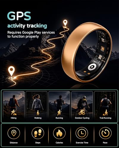 Smart Ring for Women Men - Gen 4 SR06 Carbon Black with 24-Hour Sleep & Health Tracking