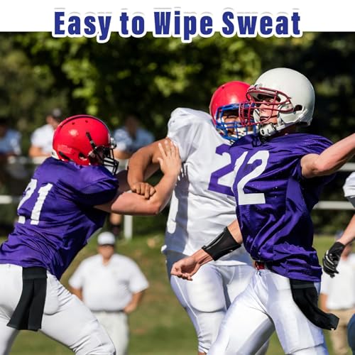 Football Towel Set with Straps - Black, 2 Pack, Sports & Gym Towels