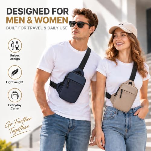 Mini Sling Bag for Men Small Crossbody Phone Bag - Nave Blue