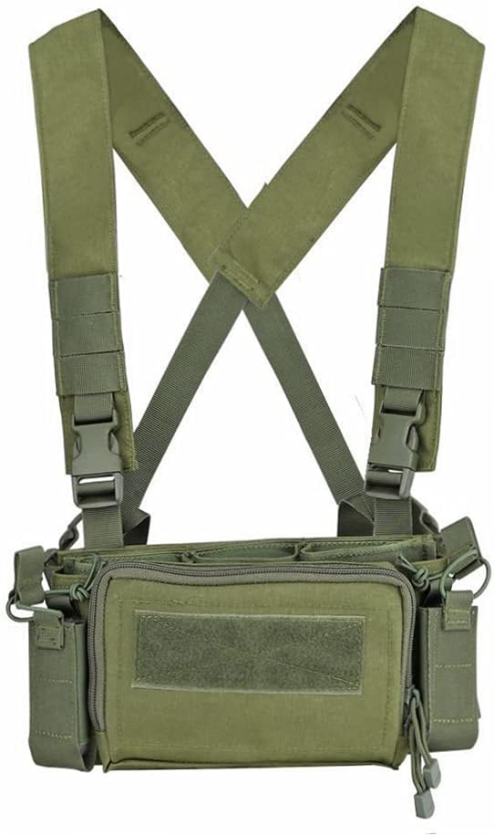 Micro Chest Rig with 5.56/ 9mm Airsoft Mag Pouch & Tactical X Harness