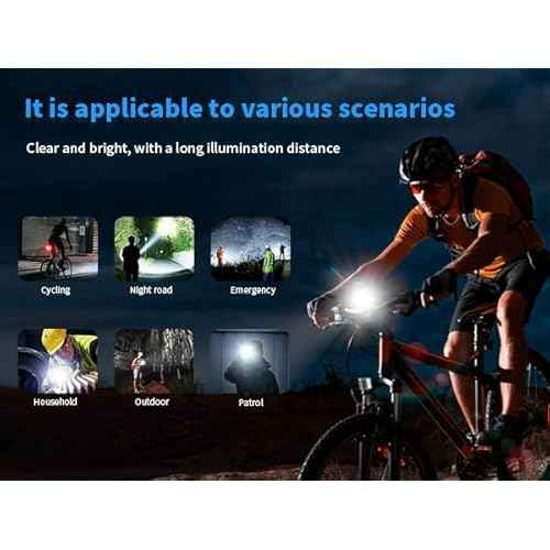 Mini Night Bike Light Set - High Brightness USB Rechargeable LED Front Light (High/Low Beam), Waterproof Front and Rear Lights, Suitable for Adults, Kids, Mountain and City Bikin