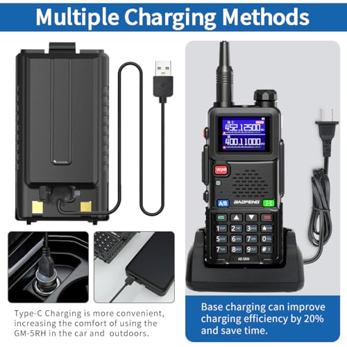 Baofeng UV-5R Handheld Ham Radio Two-Way Transceiver with Long Range, NOAA Weather Emergency Kit - Medium