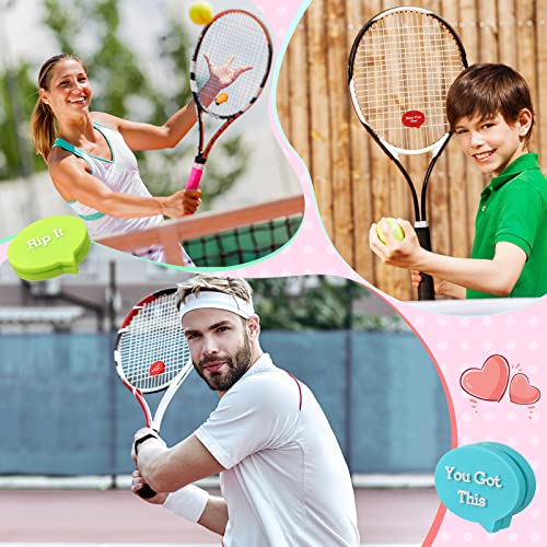 24 Pcs Tennis Vibration Dampeners with Colorful Speech Bubble Design - Compatible with Rackets