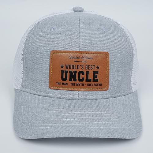 Men's Hat Gifts - Men's Cap Gifts for Father's Day Christmas Birthday Gifts Trucker Hat Leather Pattern Baseball Cap