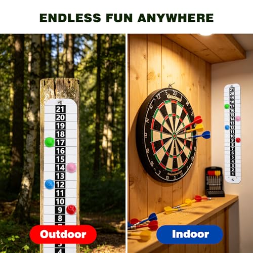 Metal Cornhole Scoreboard with Magnetic Score Keeper for Outdoor & Indoor Yard Games