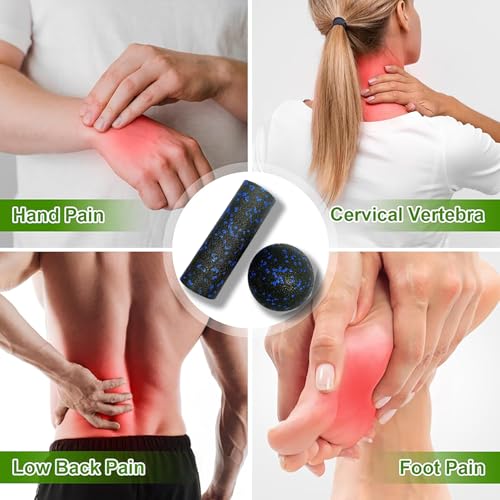 Mini Foam Roller for Deep Tissue Massage - Blue High-Density Support