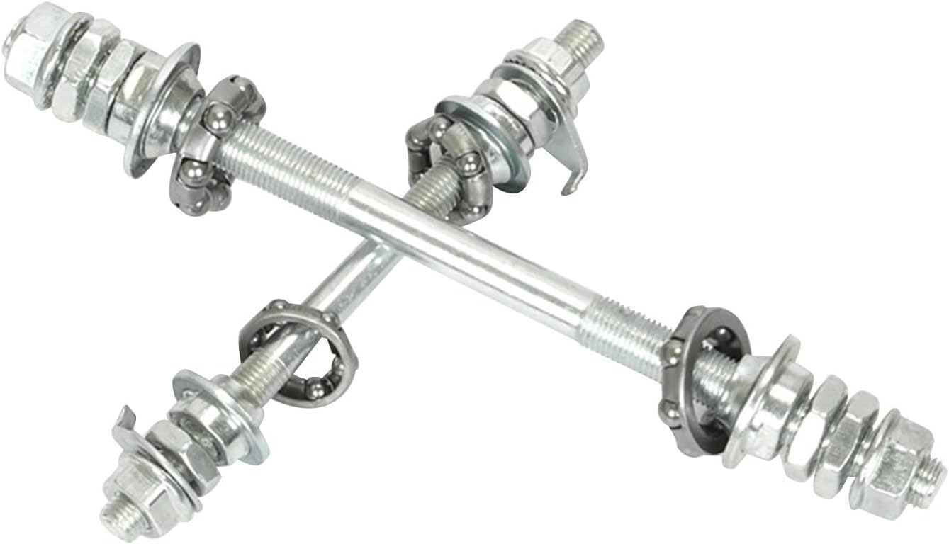 6.89 inch Bike Rear Axle Bearings, Silver, High Strength, Lightweight, Simple Installation, Replacement Wheel Hub Axle, General Purpose