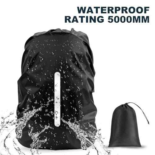 LAMA Waterproof Rain Cover for Backpack, Backpack Rain Cover with Reflective Strip and Antislip Cross Buckle Strap, Ultralight Compact Portable, for Cycling, Hiking, Camping, Traveling