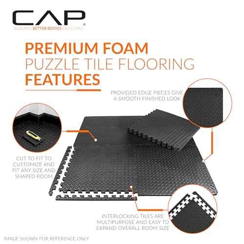 CAP Barbell Exercise Puzzle Mats Packs Tiles 24"x24" | Multiple Options