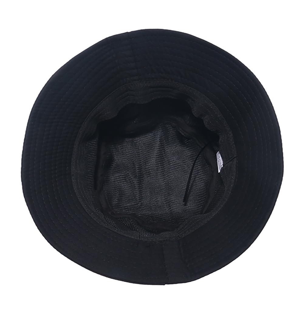 Unisex Skeleton Fingers Black Bucket Hat Beach Sun Hat Washed Cotton Fisherman Cap for Women Men