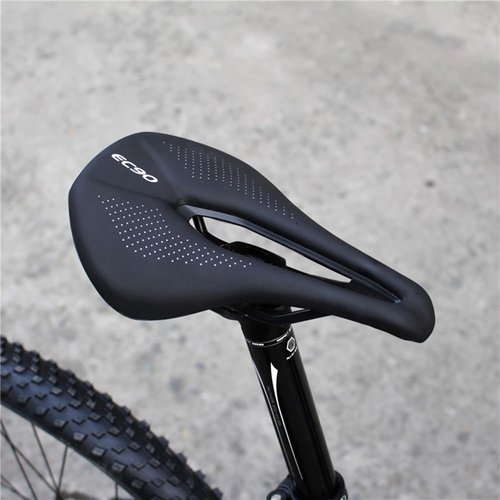 Bicycle Seat Road Bike Saddles PU Ultralight Breathable Comfortable Seat Cushion Bike Racing Saddle Parts Components (Black)
