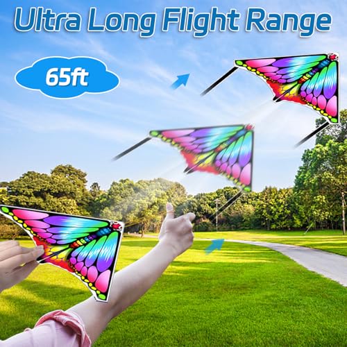 Butterfly Mini Kites for Kids Ages 3-12 - Easy to Fly Beach & Park Toys - 6 Pack
