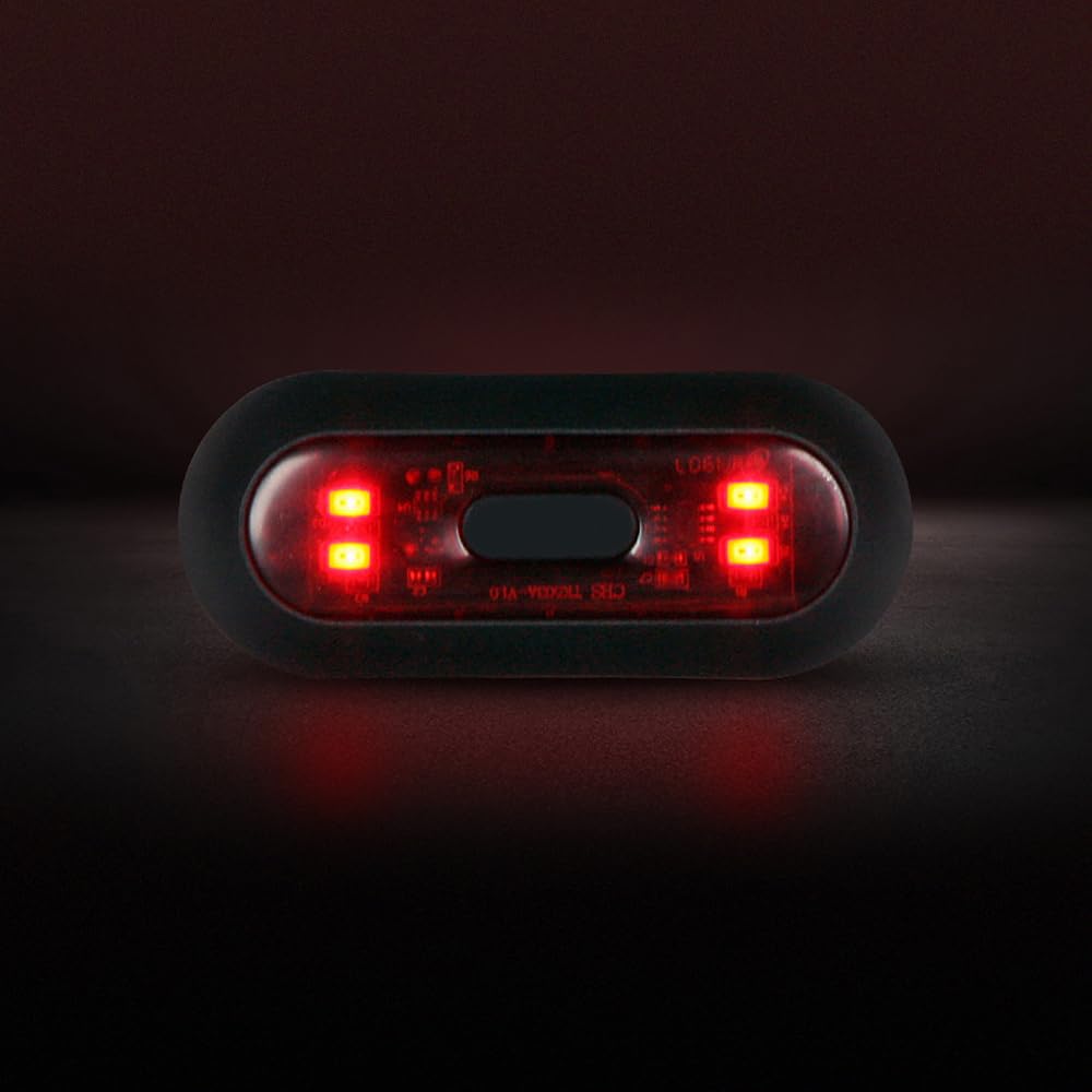 TOTMOX Motorcycle Helmet Light LED Helmet Light Universal Bike Rear Red Helmet Light Warning Tail Light for Night Riding with USB Rechargeable Battery