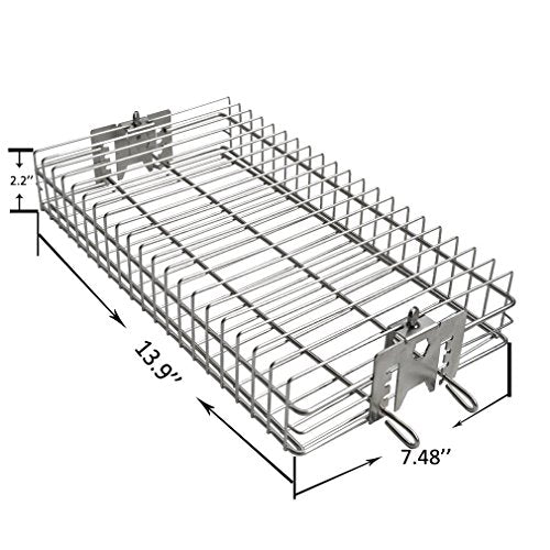 Onlyfire Chrome Plated Steel Flat Rotisserie Basket for Most Grills - Variation of This Listing
