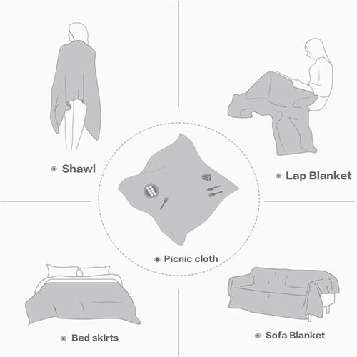 Mrchrogge Extra Large Picnic Outdoor Blanket, 70''x 70'' Foldable Blankets Gingham Zuktcr Picnic Mat for Beach, Camping Grass Lawn (Khaki)