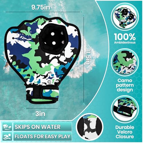 Water Baseball Glove and Bouncing Ball Set - Green for Pool & Beach Water Games