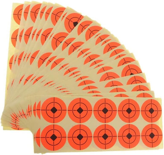 Stick On Targets Spots 1.5 inch Target Pasters Paper Stickers for Air Rifle Gun Shooting (Orange 250 Per Pack)