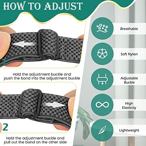 Adjustable Elastic Nylon Sport Bands Compatible with Fitbit Inspire 3/Inspire 2/Inspire/Inspire HR/Ace 2/Ace 3, Soft Loop Stretchy Straps Replacement Wristbands for Fitbit Inspire Women Men