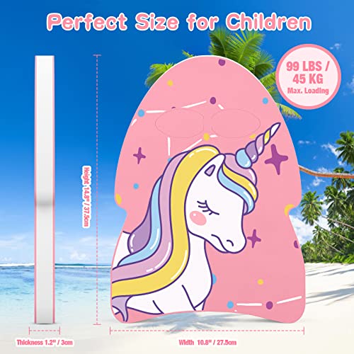 Kids Swim Kickboard - Jellyfish Pink & Unicorn Cartoon Pool Training Equipment