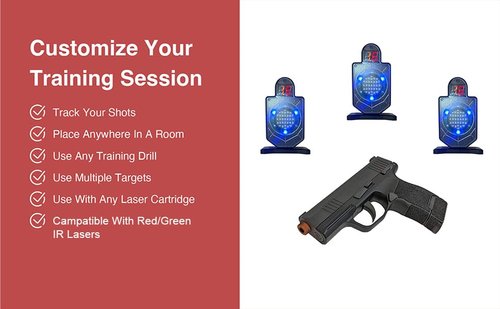 Laser Target with Light and Sound Activation Compatible with All RED Green IR Lasers