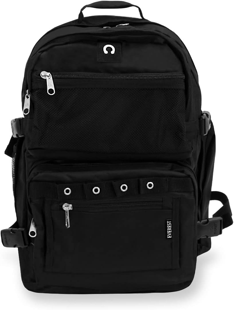 Everest Oversize Deluxe Backpack, Olive/Black, One Size