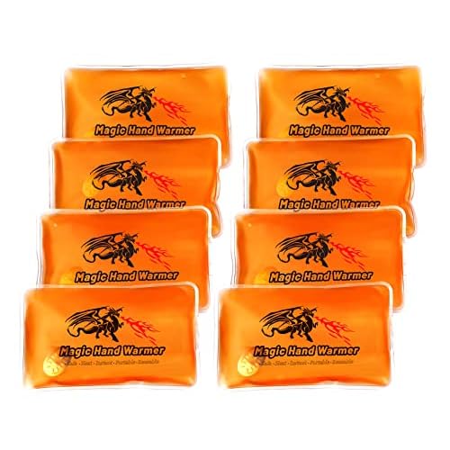 8 Pack Magic Hand Warmers, Reusable Snap Heat Packs, Reusable Pocket Hand Warmers, Portable handwarmers Used for Outdoor, Indoor, Working, Studying, Camping, Warm Gifts for Adults or Kids(02)