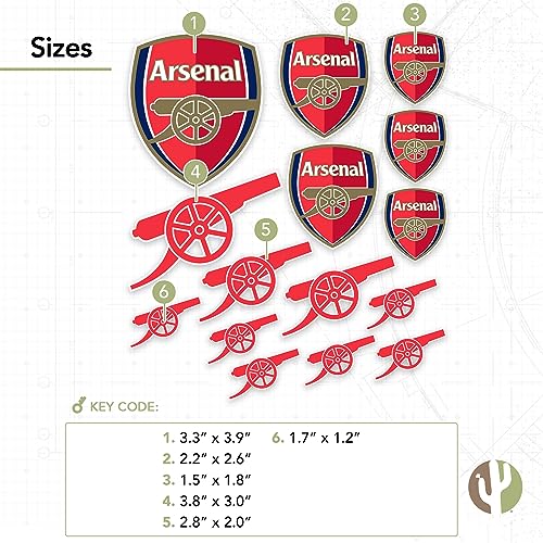 Arsenal FC Desert Cactus Football Fan Sticker Decal - Outdoor Vinyl