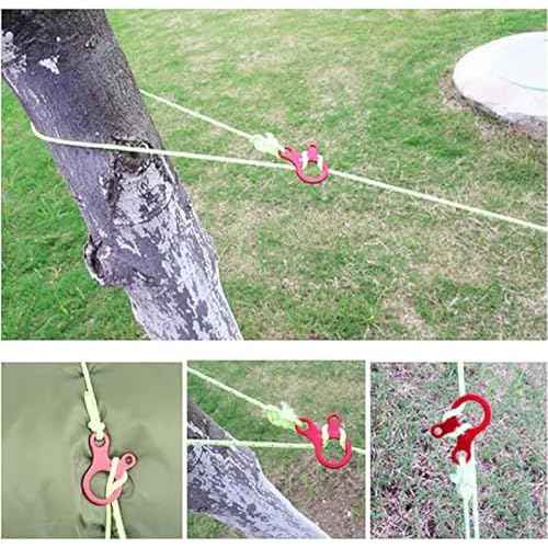 20Pcs Guyline Wind Rope Buckle Aluminum Alloy Guyline Cord Adjuster Tent Tensioners Rope Adjuster Tent Rope Adjusters for Tent Camping Hiking Outdoor Activity