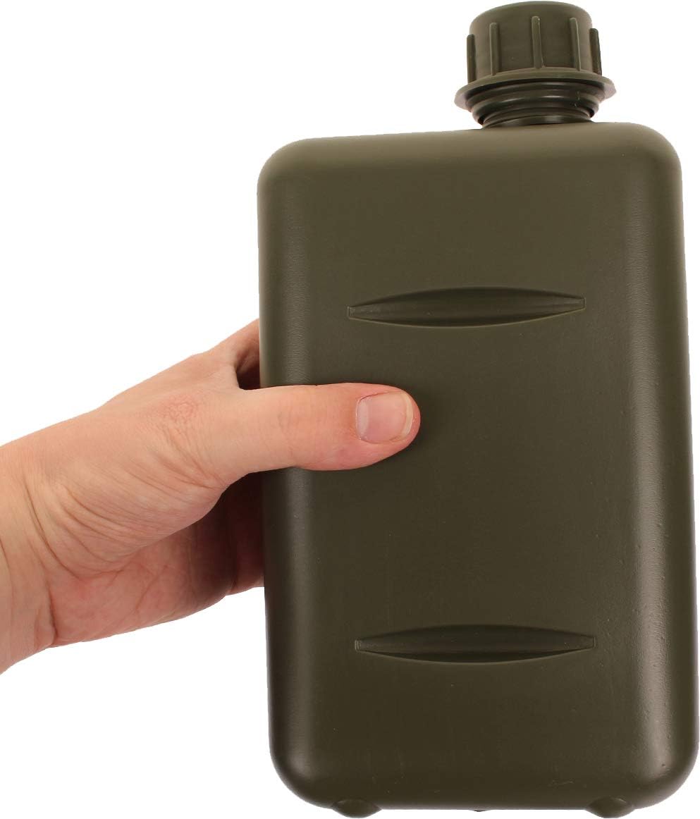 Mil-Tec Olive 2L Patrol Canteen with Cover & Strap - Durable Outdoor Gear