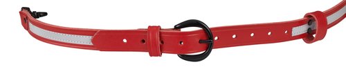 Shield Wallets Reflective Red Leather Firefighter Bundle Anti-Sway Strap for Radio, Firefighter's Radio Holder with Black Rivets