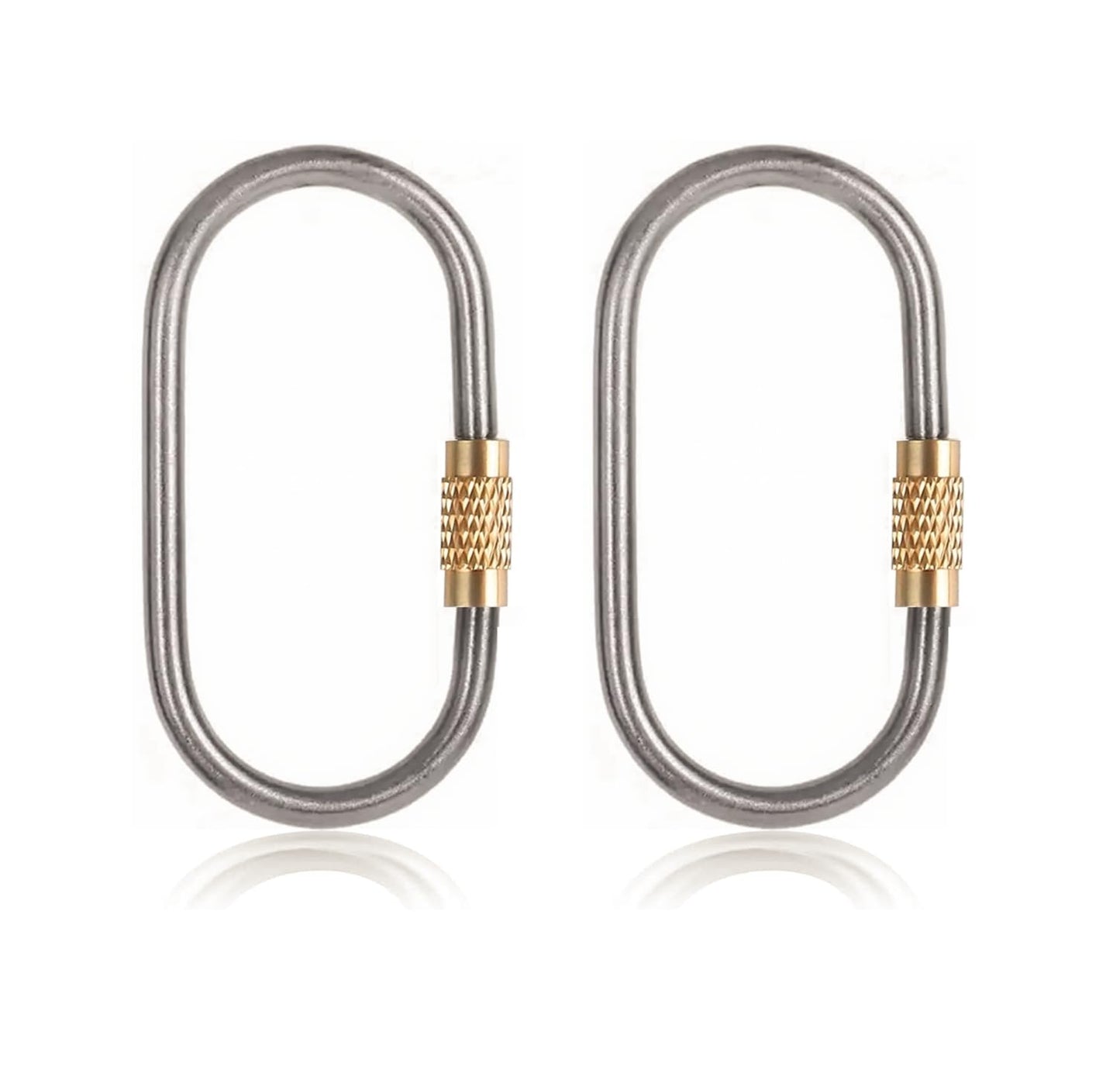 J454 Small Locking Carabiner,Titanium Key Carabiner,Key Chain for car, Mini Quick Release Tactical carabiners Clips.(2pc)