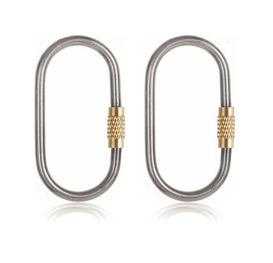 J454 Small Locking Carabiner,Titanium Key Carabiner,Key Chain for car, Mini Quick Release Tactical carabiners Clips.(2pc)